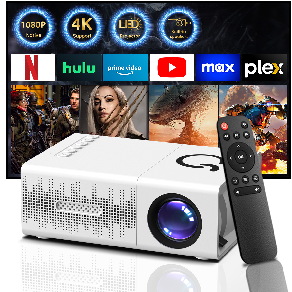 Industrial Laser Projector - MINI Projector Portable 3D LED Video