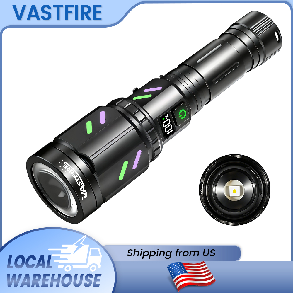 Laser Beam Expander - Zoomable White Laser Tactical Flashlight, USB