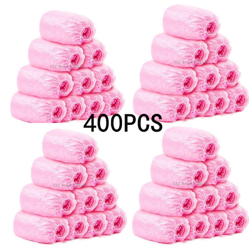 Dust Shoe Cnc - Pink Plastic Shoe Covers 100/200/500PCS Disposable