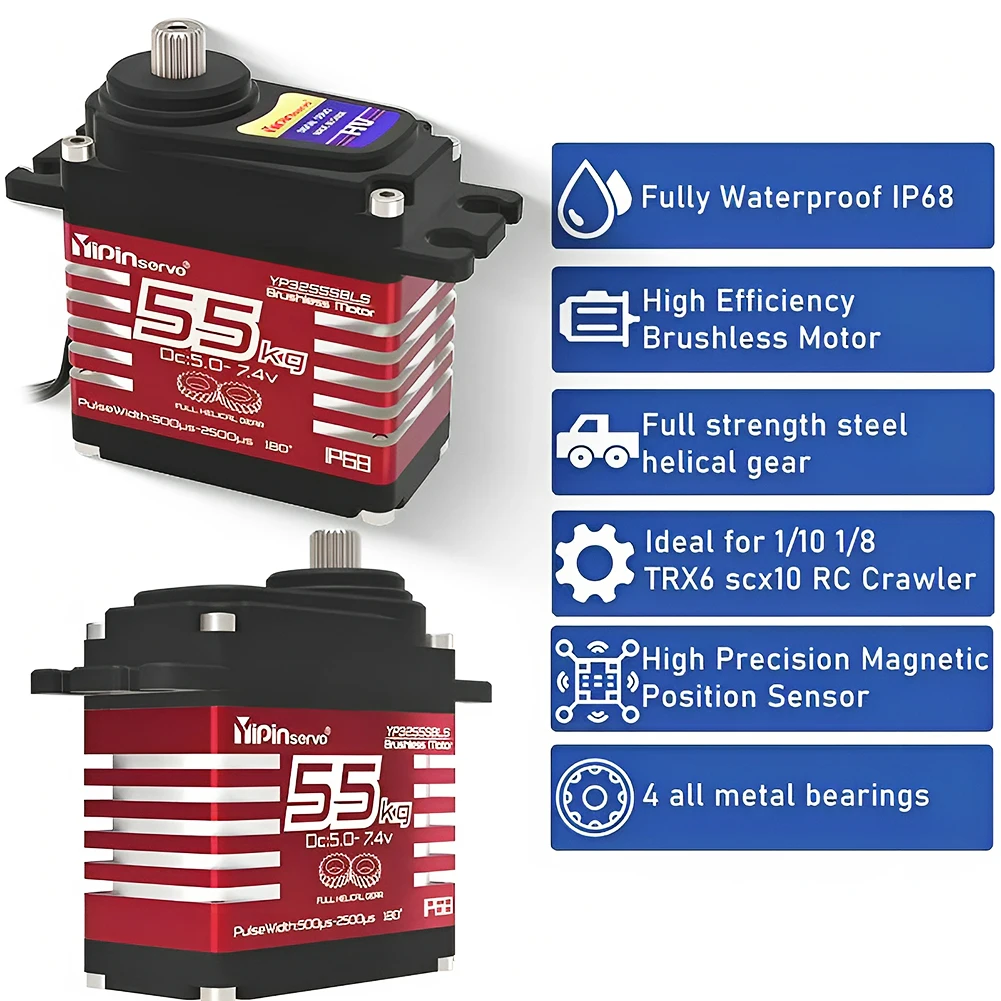55kg Digital Servo 7.4V 180/27 - огляд і ціна Servo Motor Cnc