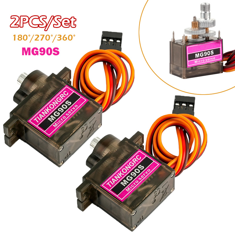 2PCS MG90S Full Metal Gear Mic - огляд і ціна Servo Motor Cnc