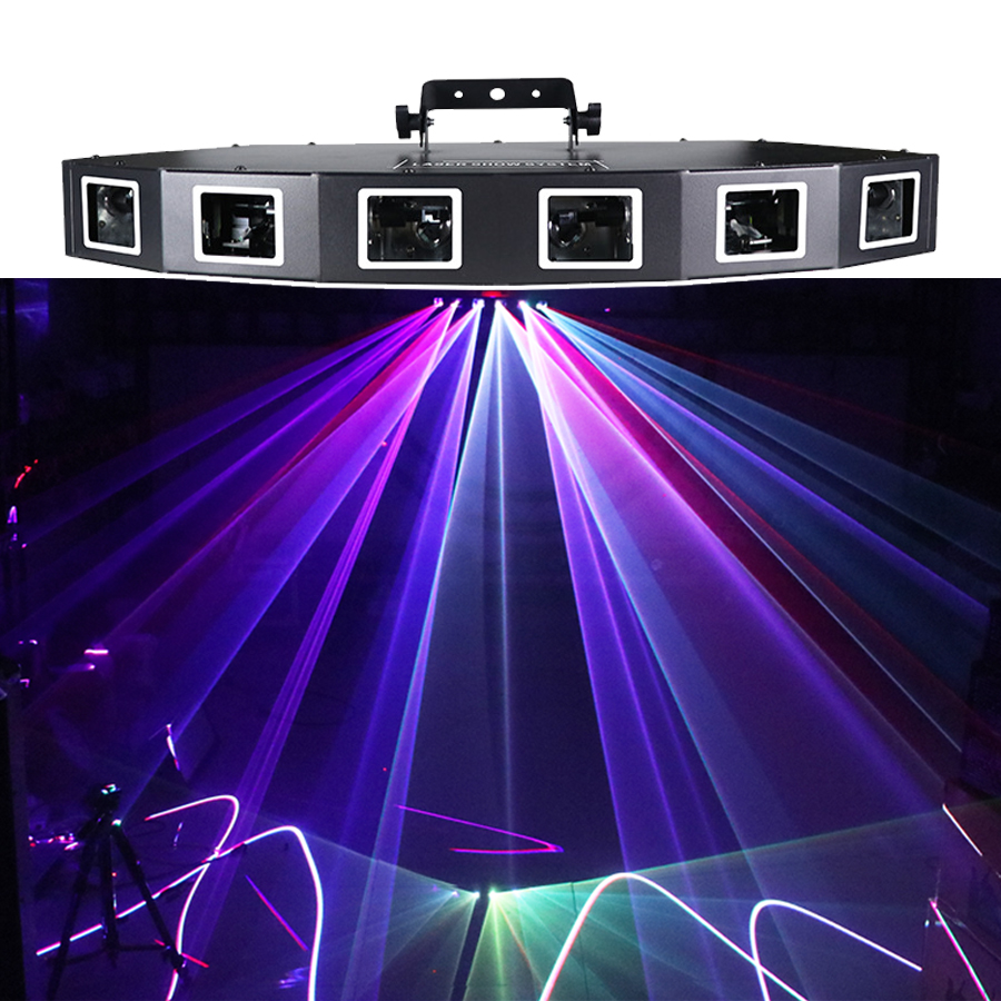 6 Lenses DMX Laser Stage Light - огляд і ціна Industrial Laser Projector