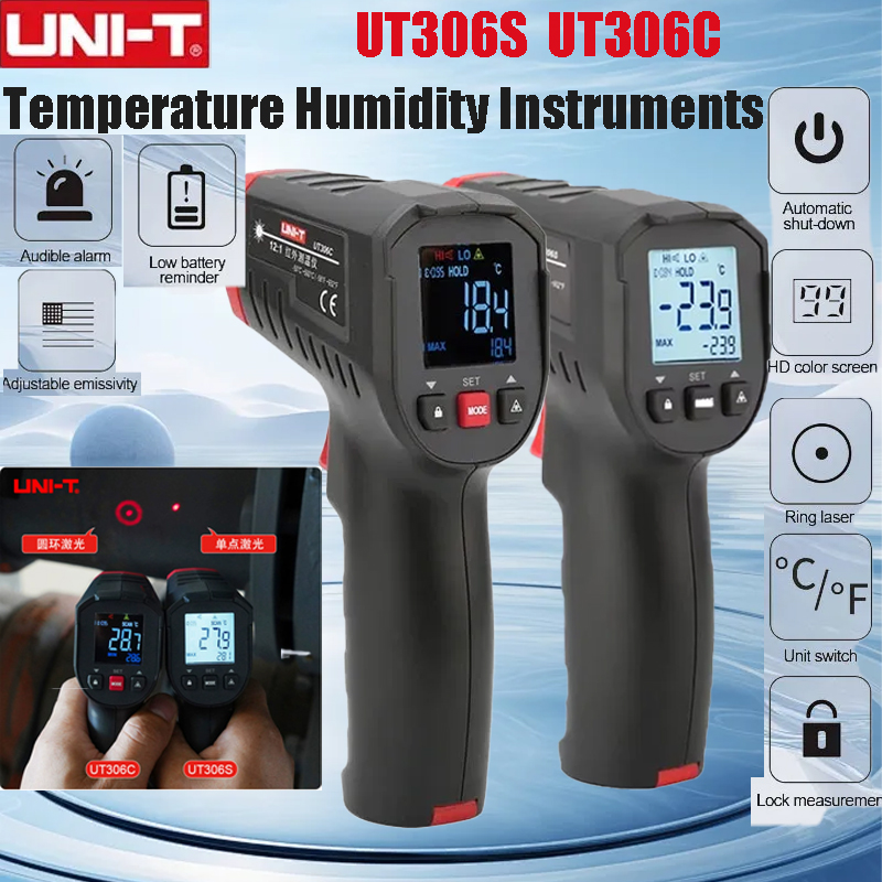 UNI-T UT306S UT306C Digital Th - огляд і ціна Industrial Laser Temperature Gun