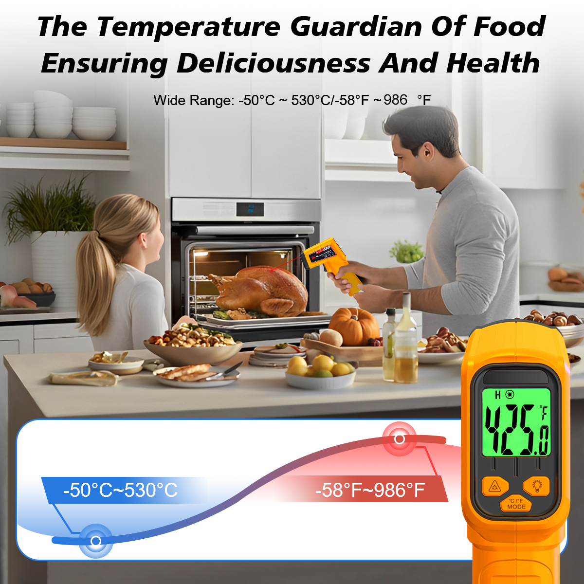 NJTY Infrared Thermometer Lase - огляд і ціна Industrial Laser Temperature Gun