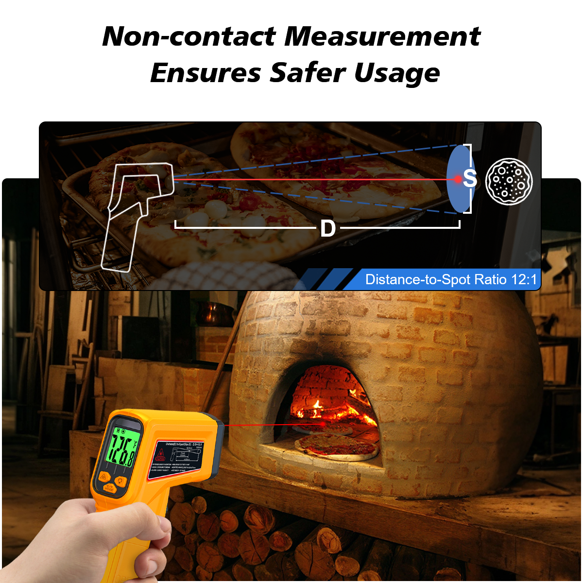 NJTY Infrared Thermometer Lase - огляд і ціна Industrial Laser Temperature Gun