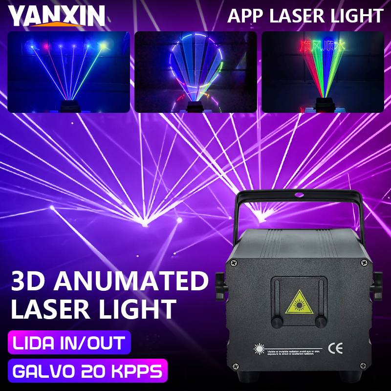 6W RGB Animation Laser Light P - огляд і ціна Industrial Laser Projector