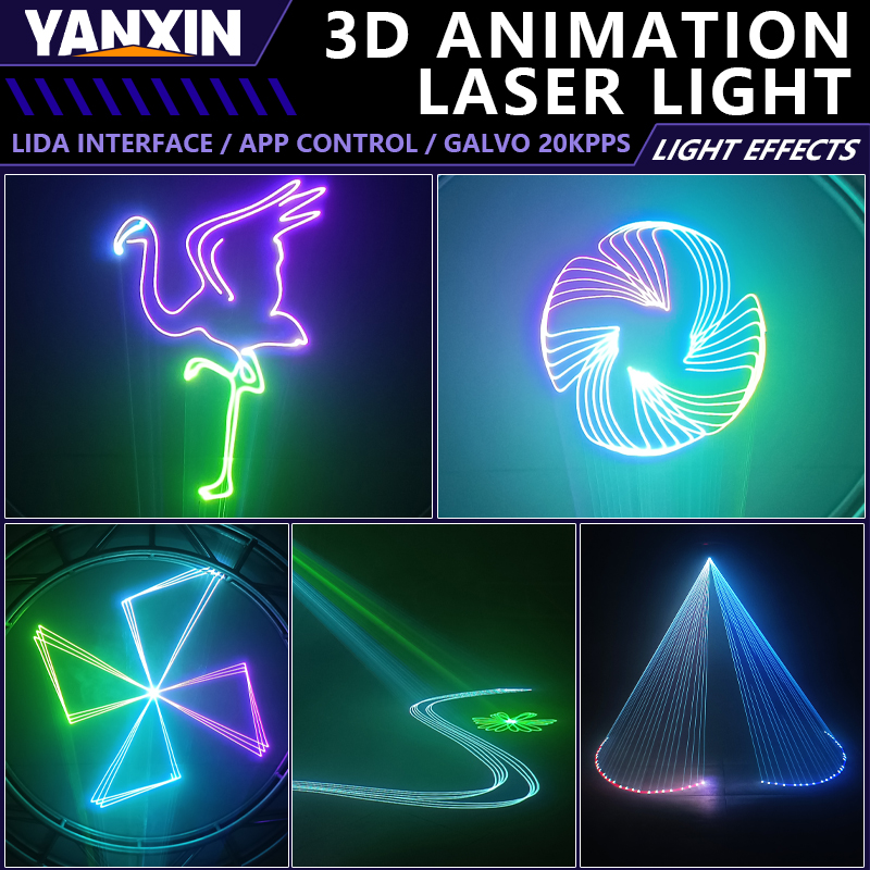 6W RGB Animation Laser Light P - огляд і ціна Industrial Laser Projector
