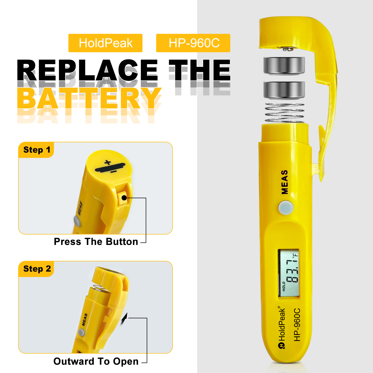 HoldPeak-Portable Digital Non- - огляд і ціна Industrial Laser Pen