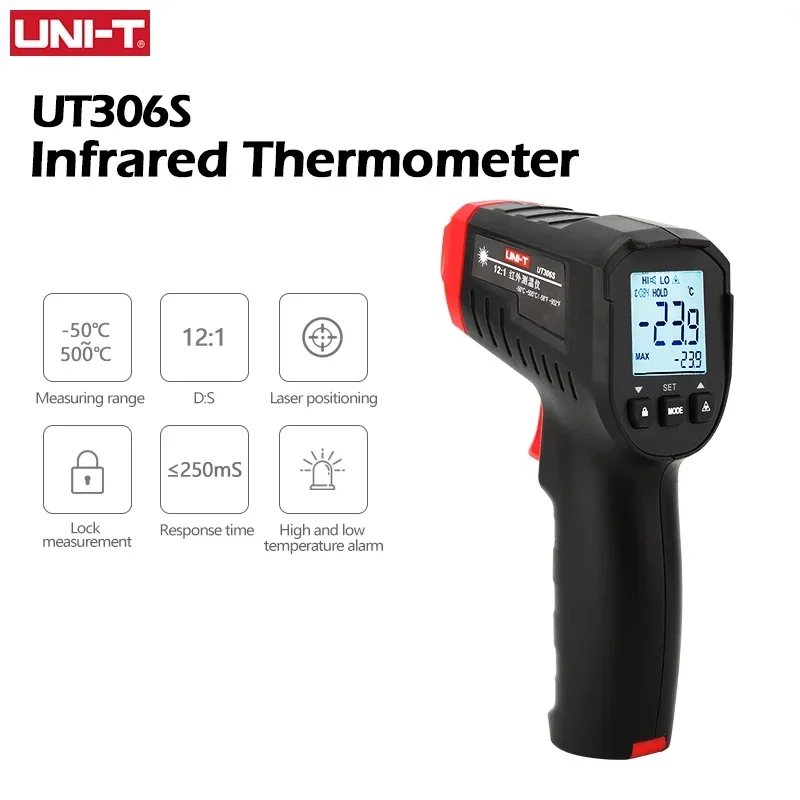UNI-T Digital Thermometer UT30 - огляд і ціна Industrial Laser Temperature Gun