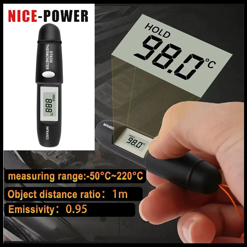 DT8220 Mini Infrared Sensor Th - огляд і ціна Industrial Laser Pen
