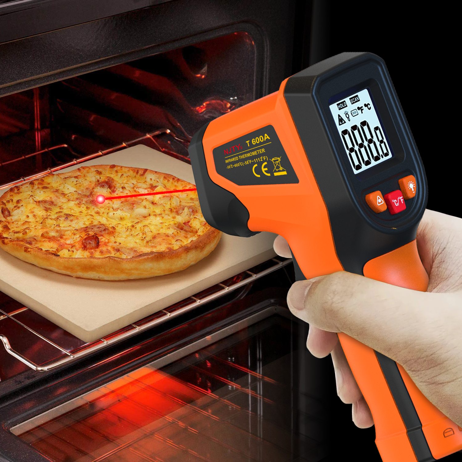 NJTY T600T600A Laser Temperatu - огляд і ціна Industrial Laser Temperature Gun