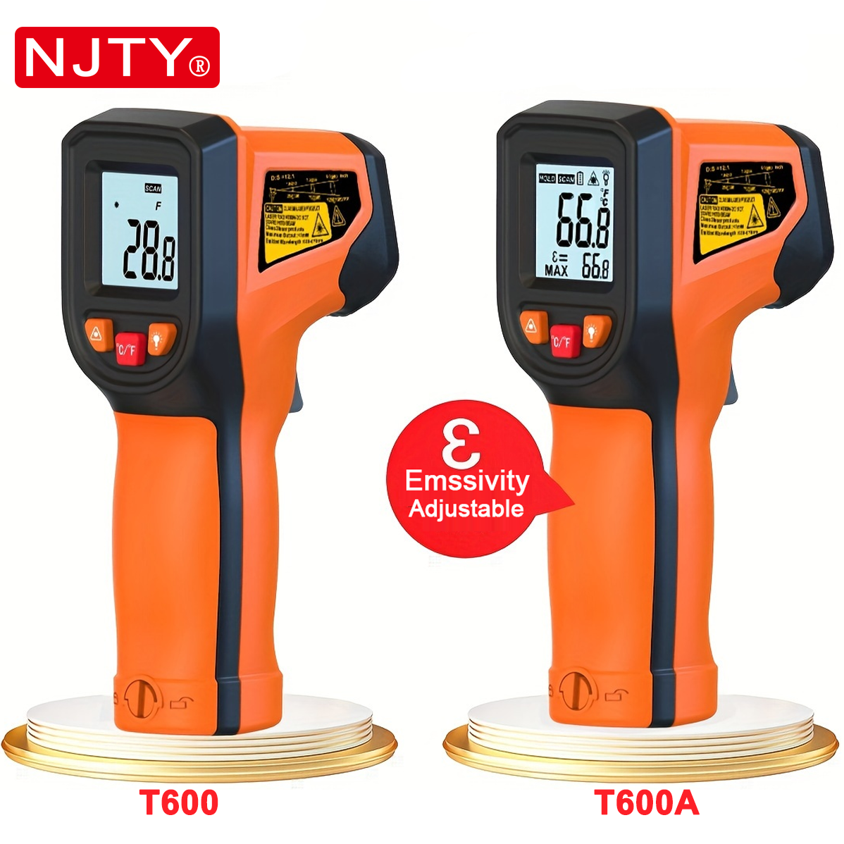 NJTY T600T600A Laser Temperatu - огляд і ціна Industrial Laser Temperature Gun