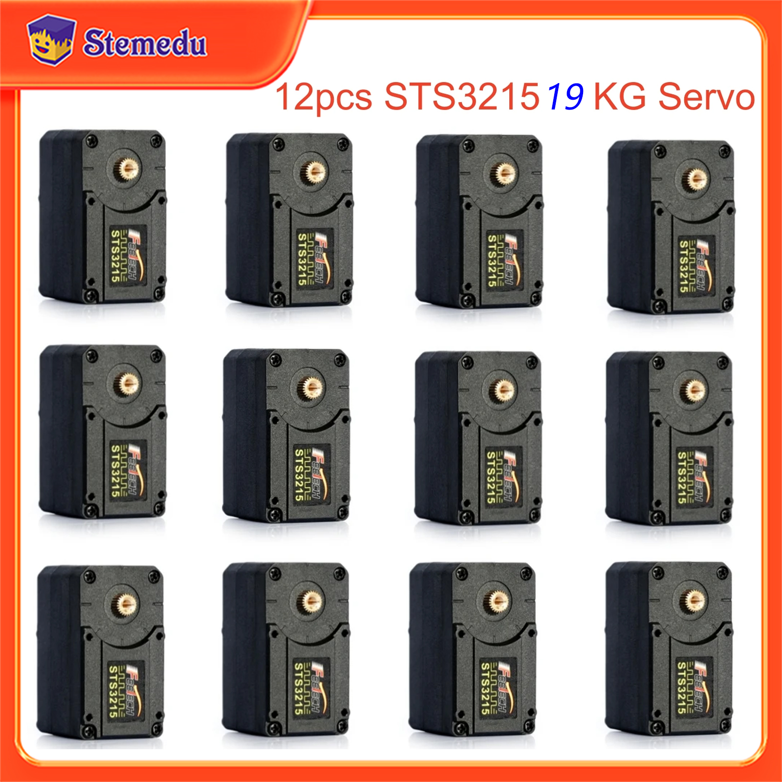 12PCS Feetech STS3215 19KG 7.4 - огляд і ціна Servo Motor Cnc
