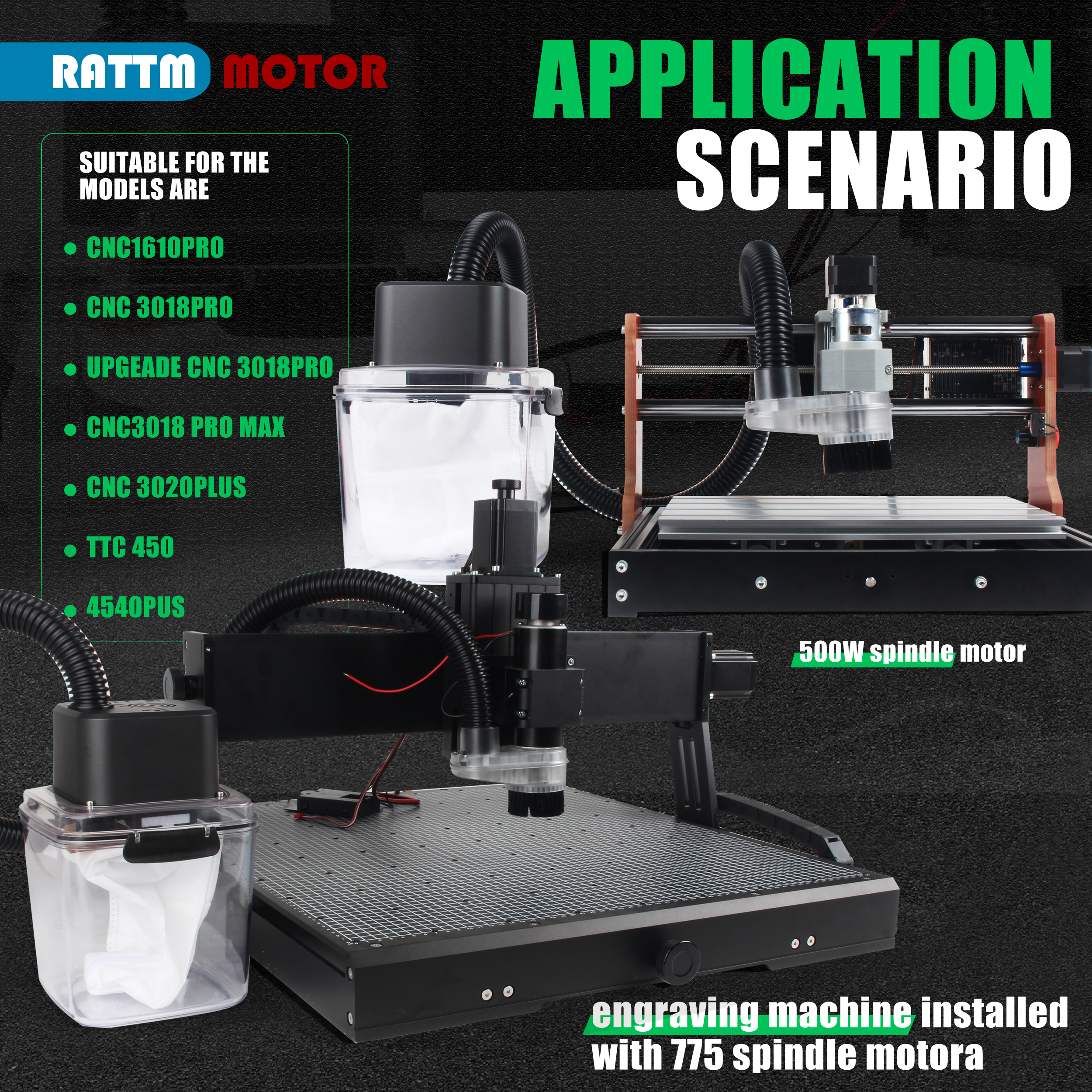 CNC Vacuum Cleaner Monster M1  - огляд і ціна Dust Shoe Cnc