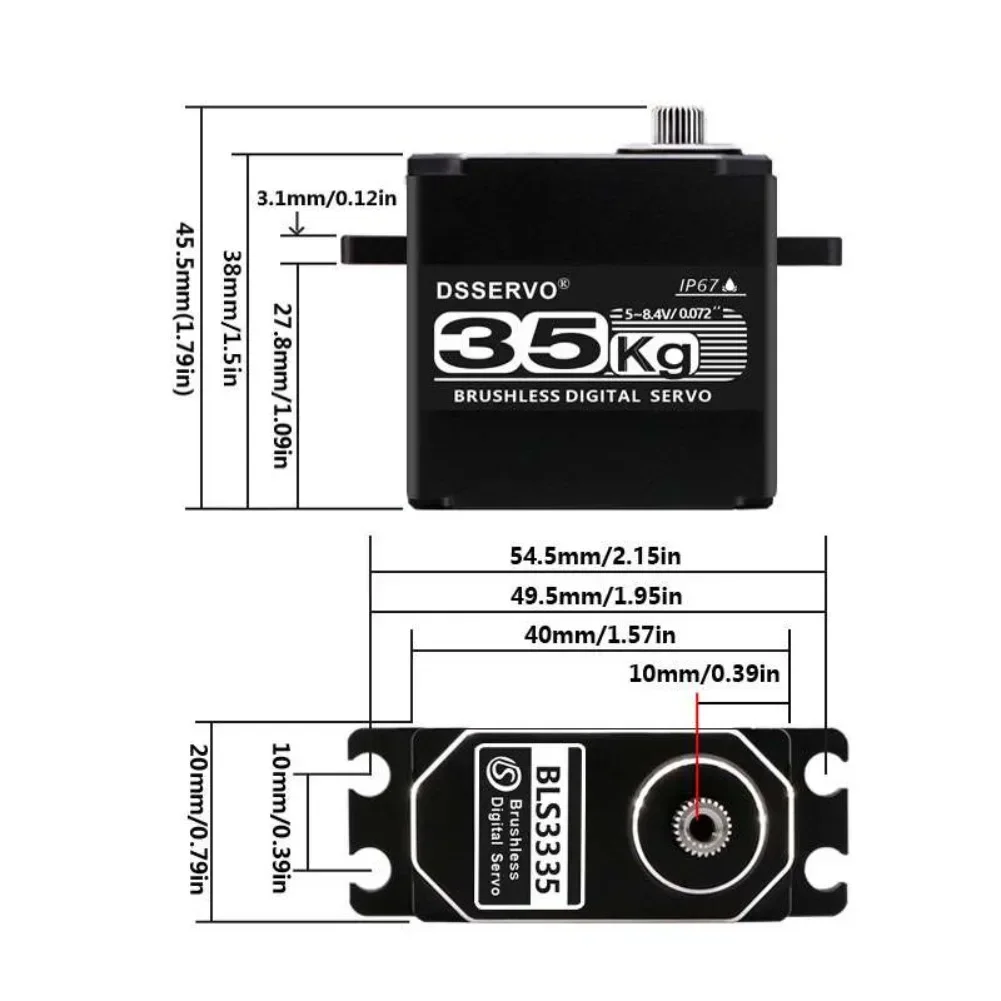 35KG BLS3335 Digital Servo Mot - огляд і ціна Servo Motor Cnc
