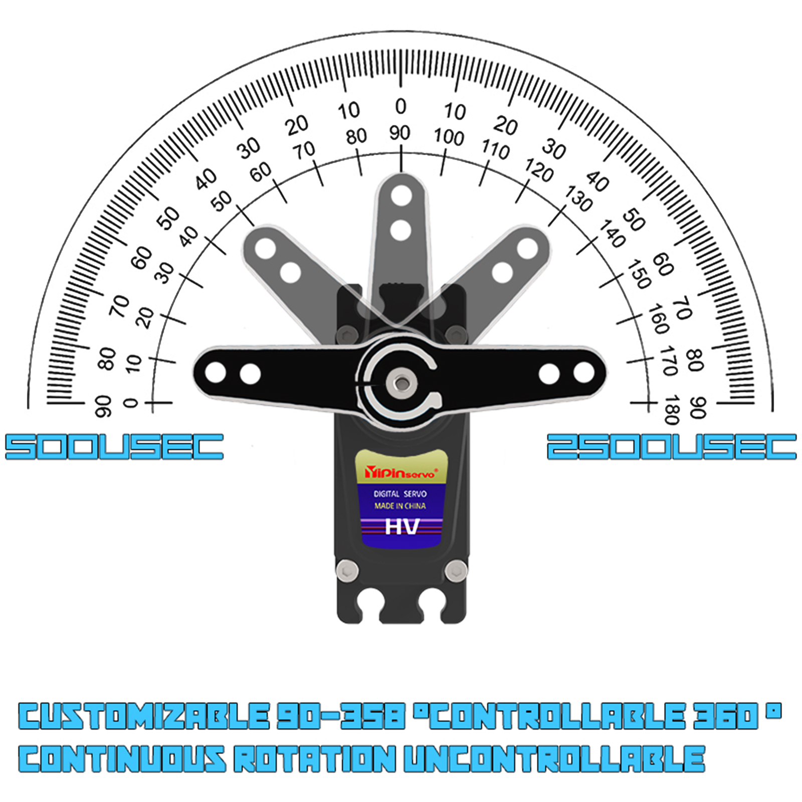 70kg Digital Servo 8.4V 180 De - огляд і ціна Servo Motor Cnc