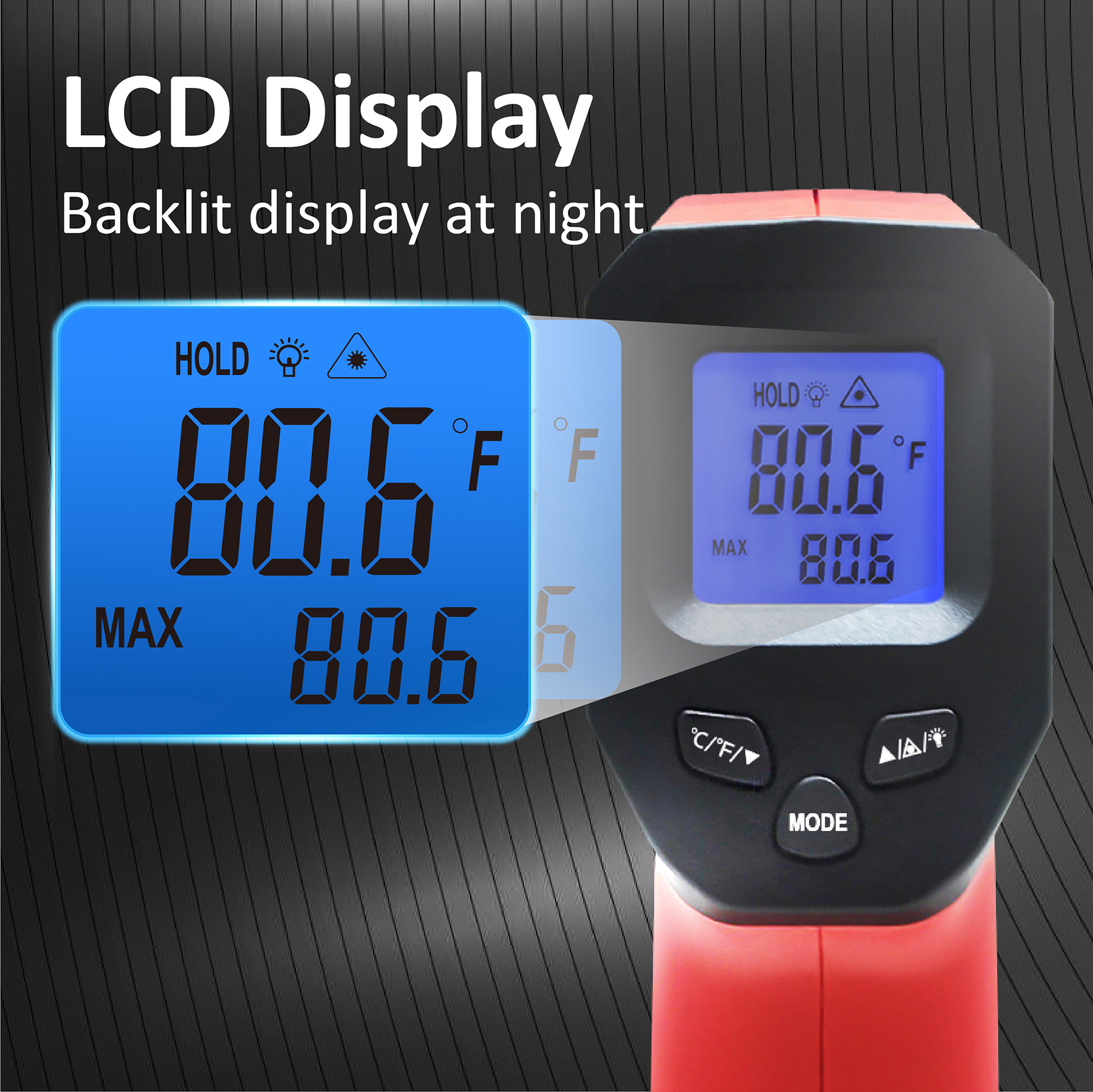 LCD Industrial Electronic Ther - огляд і ціна Industrial Laser Temperature Gun