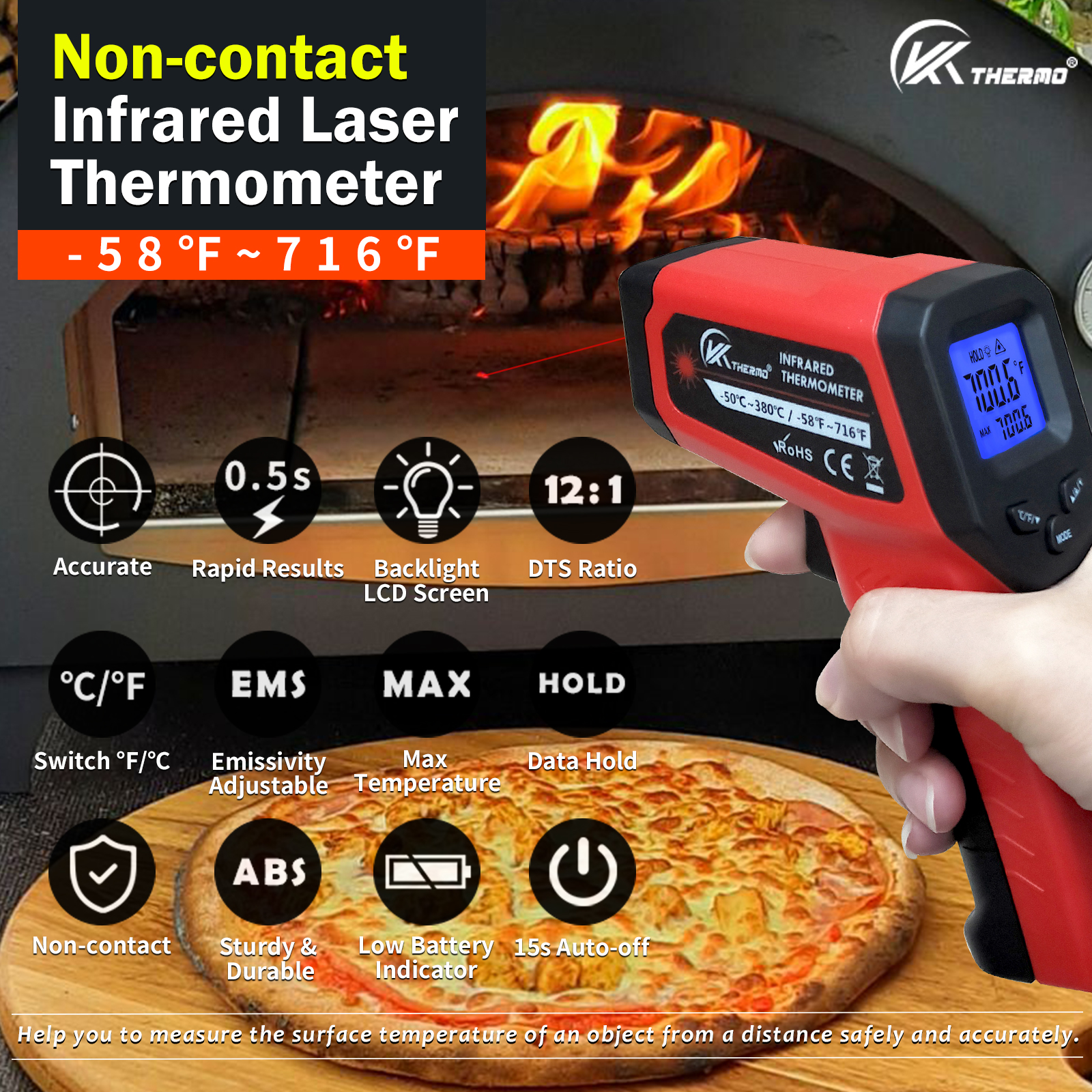LCD Industrial Electronic Ther - огляд і ціна Industrial Laser Temperature Gun