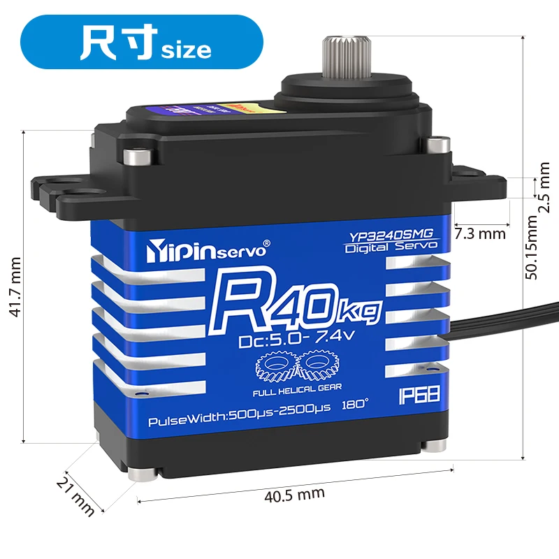4PCS YiPinservo 40kg Metal Gea - огляд і ціна Servo Motor Cnc
