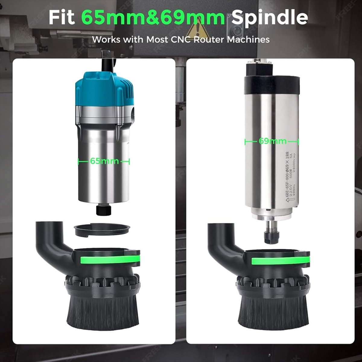 AS507 HAPPY^65mm & 69mm Diamet - огляд і ціна Dust Shoe Cnc