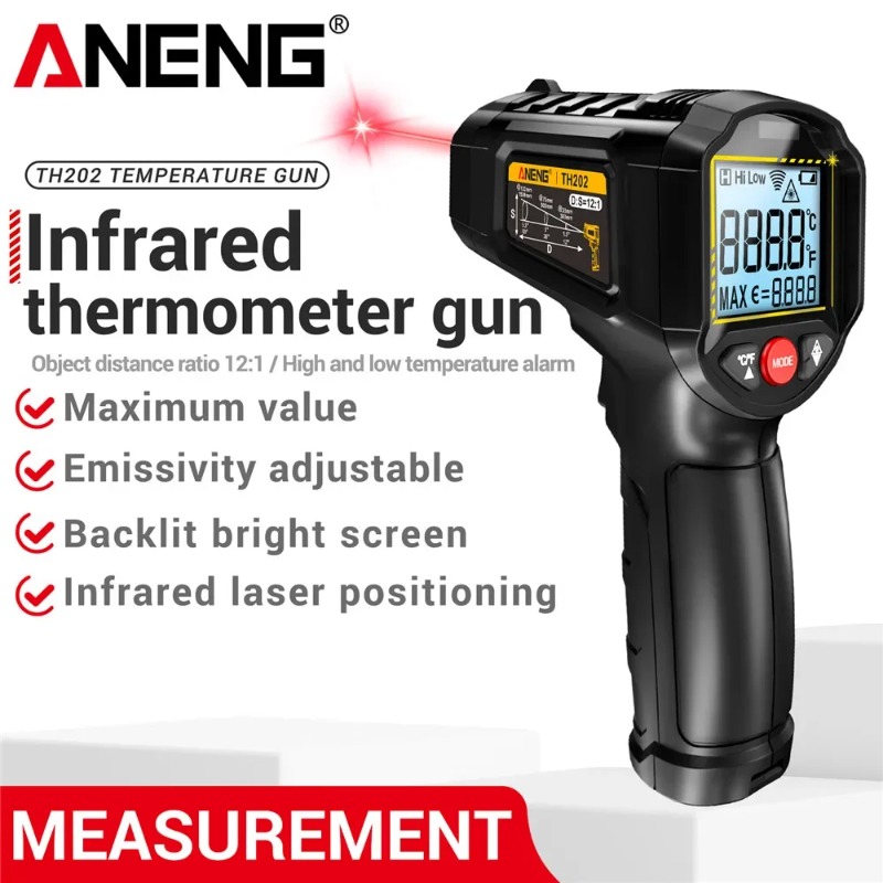 ANENG TH202 Non-contact Infrar - огляд і ціна Industrial Laser Temperature Gun